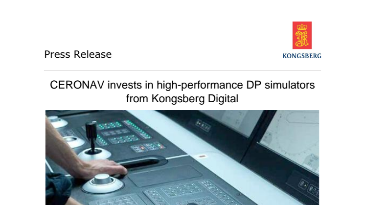 CERONAV invests in high-performance DP simulators from Kongsberg Digital
