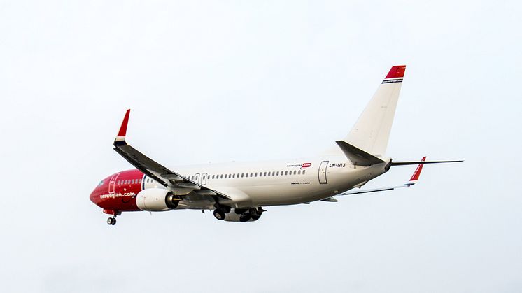 Norwegianin viimeinen Boeing 737-800 -tyypin uusi lentokone on laskeutunut 