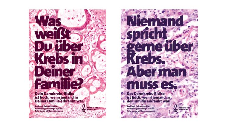 Printmotive der neuen Werbekampagne zum Darmkrebsmonat März 2019