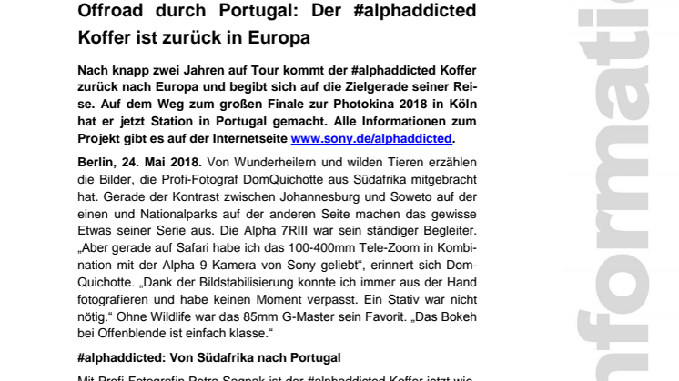 Offroad durch Portugal: Der #alphaddicted Koffer ist zurück in Europa