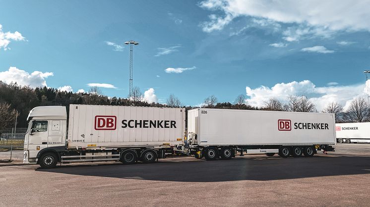 25,25 meter långa ekipage kör varje vecka mellan Göteborg – Hannover och Göteborg – Nürnberg. Foto: DB Schenker