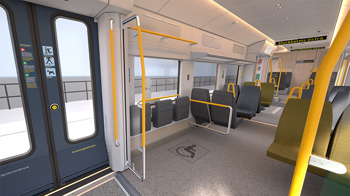 I de nya tågen av typen X15p för Roslagsbanan finns flera nyheter och förbättringar.