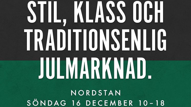 GAIS traditonsenliga julmarknad i Nordstan 16 december