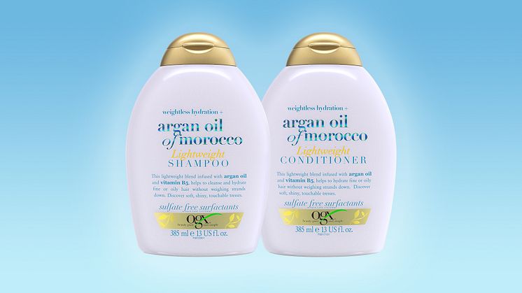 Nyhet fra OGX: Argan Oil of Morocco Lightweight