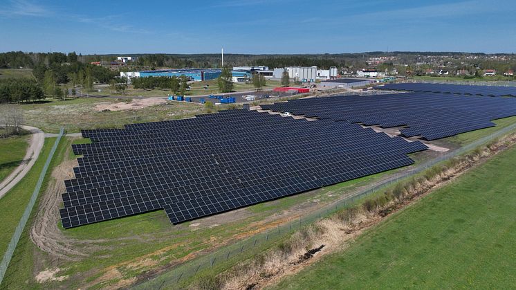 Sveriges största industrianslutna solcellspark på Åbro Bryggeri 