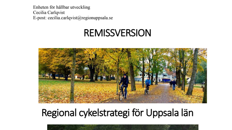 Remissversion Regional cykelstrategi