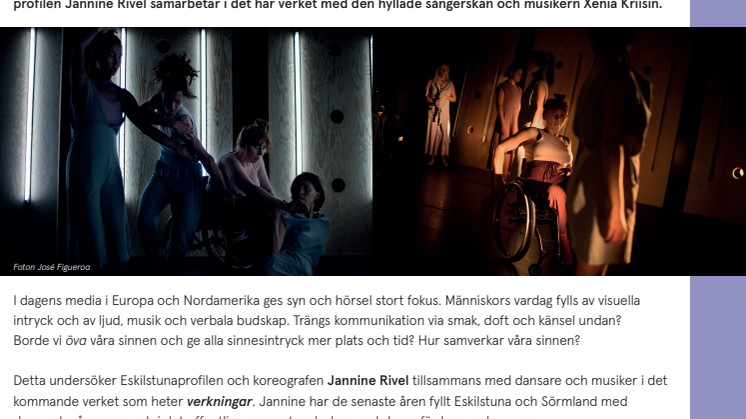 Jannine Rivel & Xenia Kriisin i ny dans- och musikföreställning