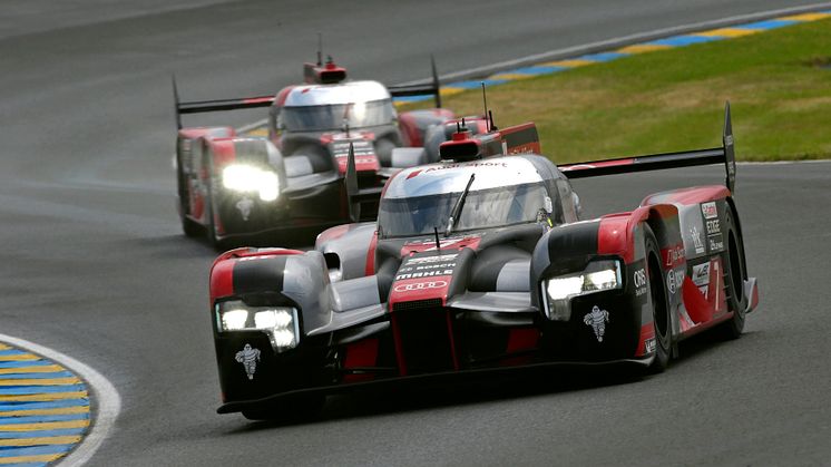 Tredje och fjärdeplats för Audi i Le Mans 24h
