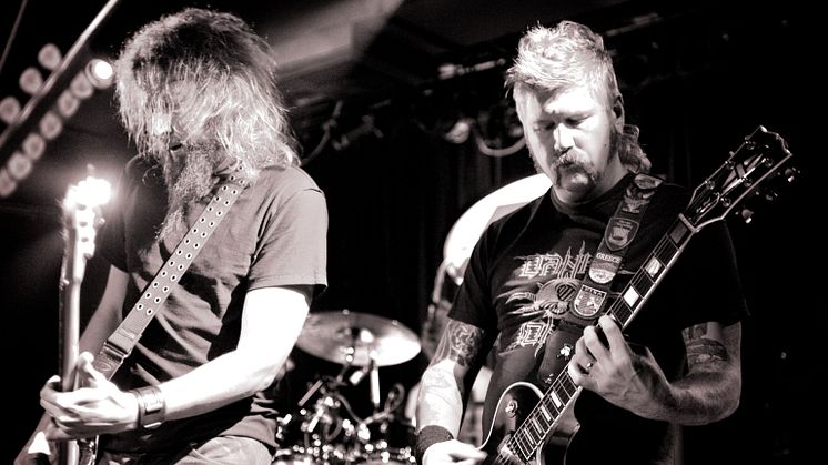 Mastodon Sverige- och albumaktuella. Nya albumet “The Hunter” släpps senare i år och bandet spelar på Sonisphere i Stockholm den 9 juli. 