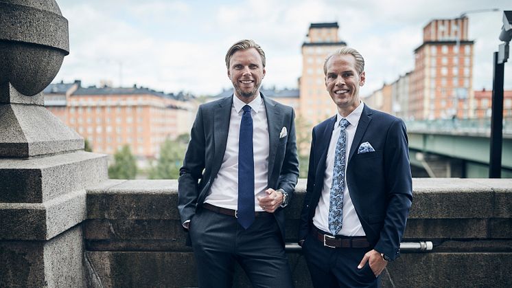 Robert Nilsson (till vänster) och Hampus Åsén har stora planer för Bjurfors verksamhet på Östermalm och Lidingö.