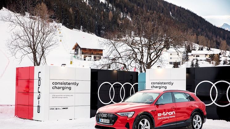 Mobile Audi opladningscontainere ved World Economic Forum i Davos