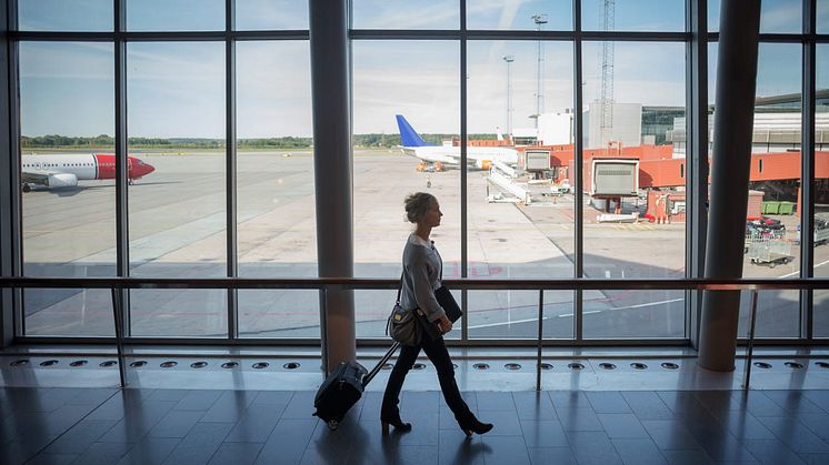 Resenär i SkyCity på Stockholm Arlanda Airport. Fotograf: Maskot