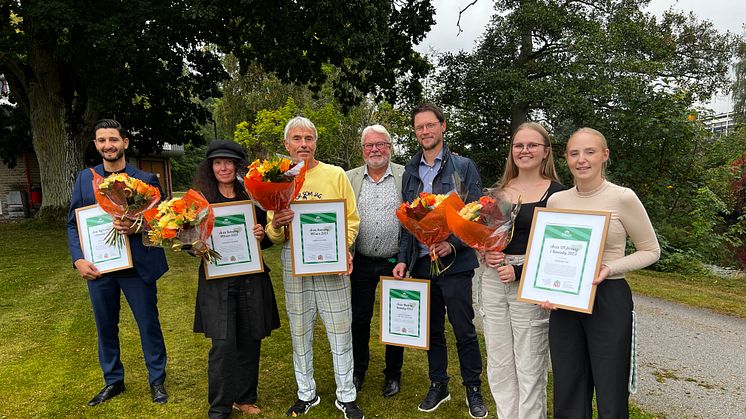 Från vänster; Alen Omerovic, Susanne Demåne, Tommy Nilsson, Torbjörn Lind, Marcus Olsson, Ebba Persson och Hanna Lindberg.