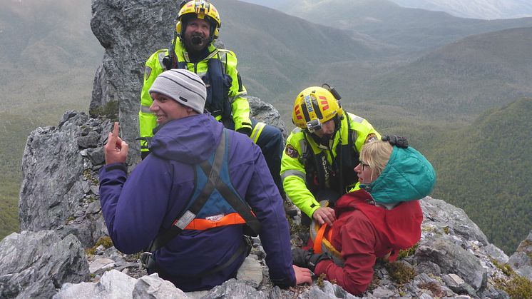 Climber Ed Bastick on Federation Peak in Tasmania last November after he activated his ACR ResQLink Personal Locator Beacon when he slipped and broke his leg