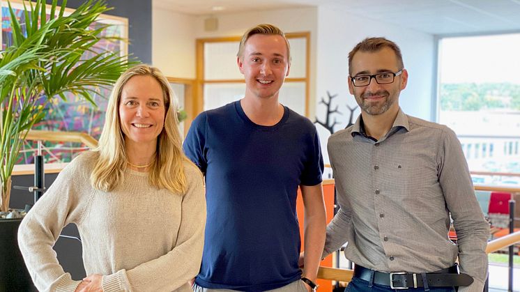 Från vänster: Anna Langenius, Investment Manager Yuncture, Christoffer Rydhede VD Yuncture, Amer Catic VD Yolean