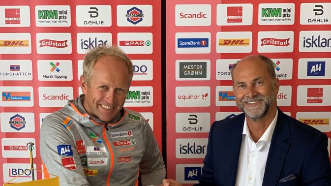 Fr.v. Espen Bjervig, Langrennssjef Norges Skiforbund, Terje Aarbog, Administrerende direktør, DHL Express (Norway) AS