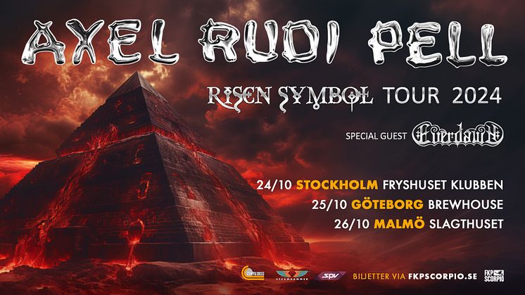 Axel Rudi Pell återvänder till Sverige för tre konserter i höst!
