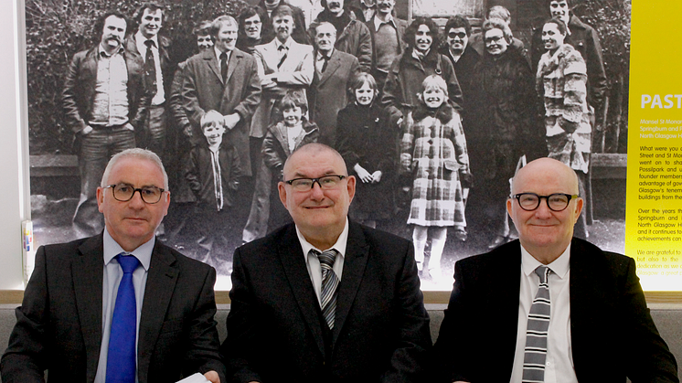 John Devine, newly appointed CEO of ng homes with John Thorburn, ng homes' Chairperson, and Robert Tamburrini, former CEO of ng homes