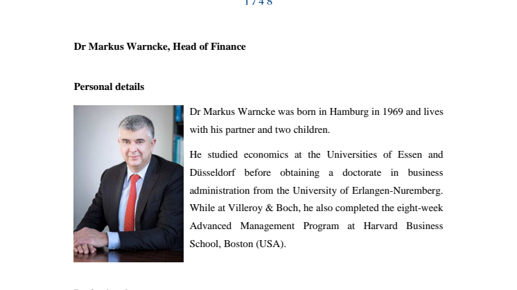 Cv Dr Markus Warncke