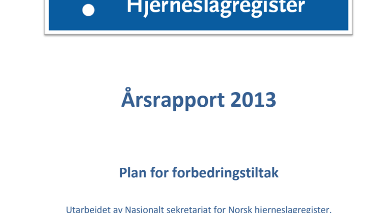 Årsrapport 2014: Norsk Hjerneslagregister