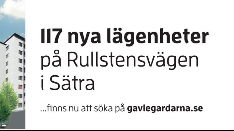 117 nybyggda lägenheter att hyra i Sätra