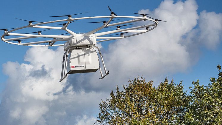 Bild från Volocopter och DB Schenker