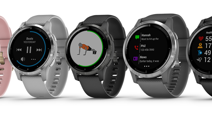 Garmin® vívoactive® 4 och 4S smartwatches med GPS, förbättrad hälsoövervakning och nya animerade träningspass på skärmen