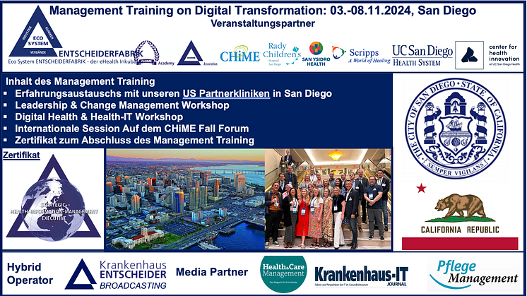 03.-08.11.2024 Managment Training on digital Transformation in San Diego