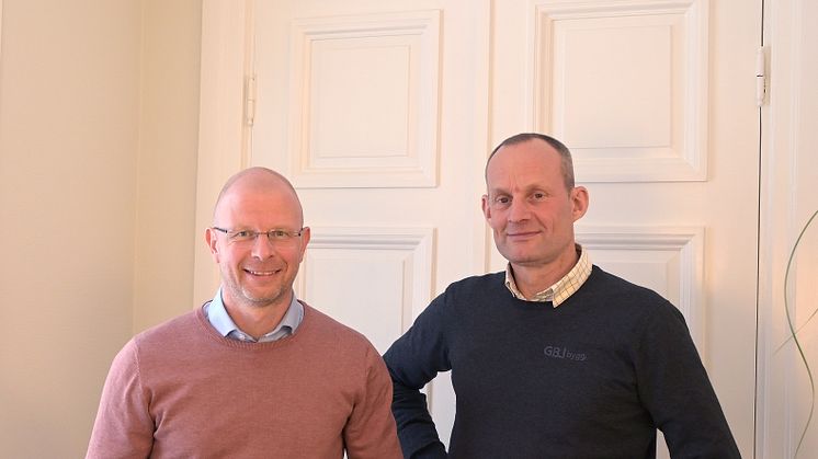 Ny vice vd på GBJ Bygg, Stefan Roneus och vd för GBJ Bygg, Staffan Dahlström