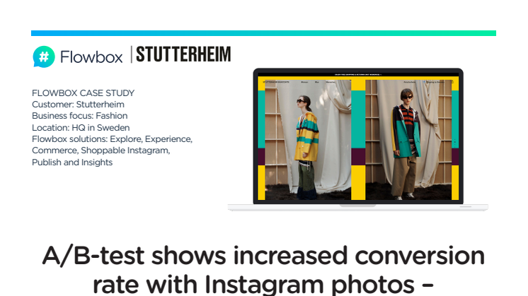 A/B test shows increased conversion rate for Stutterheim thanks to Instagram photos