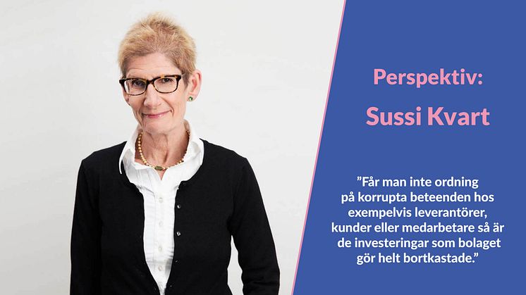 Perspektiv: Sussi Kvart – om ESG och kopplingen till antikorruption