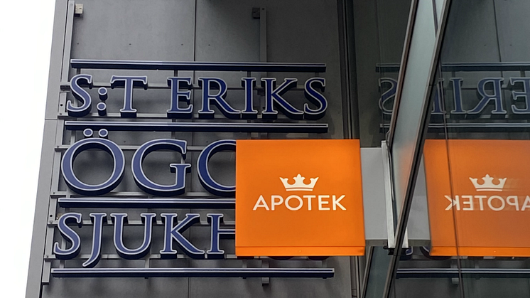 Kronans Apotek öppnar nytt på S:t Eriks Ögonsjukhus i Solna