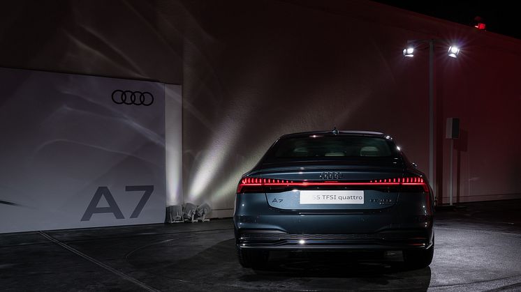 Den nye Audi A7 Sportback ved verdenpremieren i Ingolstadt 19. oktober 2017