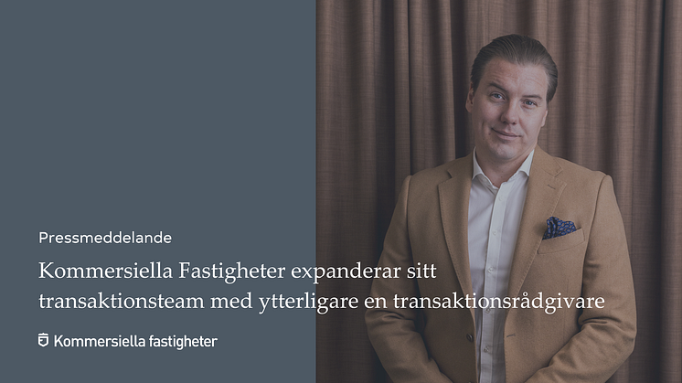 Kommersiella Fastigheter rekryterar Fredrik Wistrand 