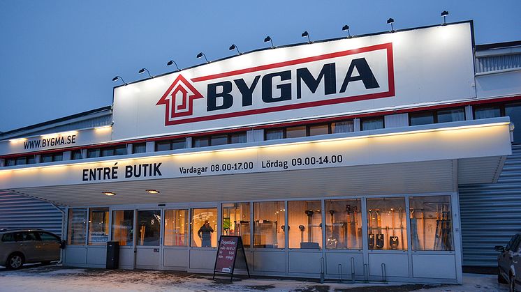 Bygmas anläggning i Skellefteå utökas med en ny lagerhall och förbättrad butik för att ytterligare effektivisera logistik och kundservice.