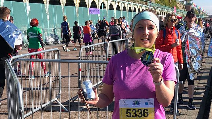 Running for life-savers: Celia Clark, GTR Customer Experience manager, is running the London marathon for the Samaritans 