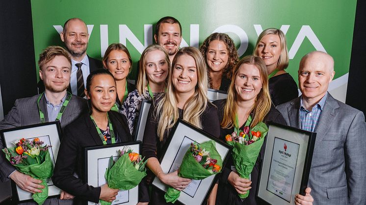 Vinnarna i uppsatstävlingen Nytt&Nyttigt läsåret 2015-2016. Foto: Ola Jacobsen