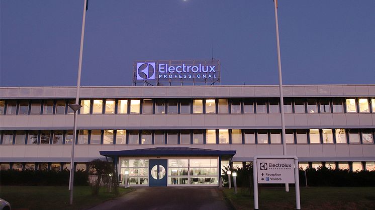 Electrolux Professionals fabrik i småländska Ljungby där företagets professionella tvättlösningar tillverkas.