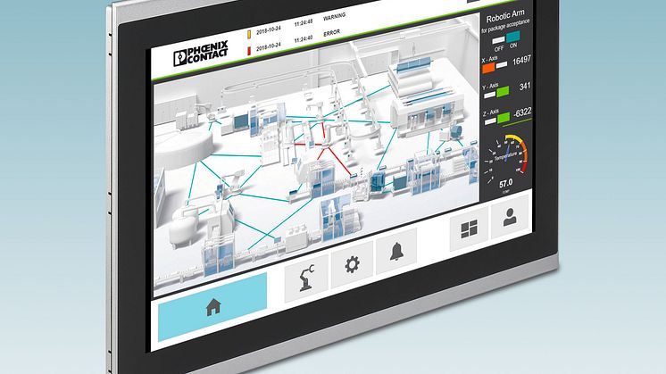 Webpaneler i olika storlekar för industriella HTML5 applikationer och fastighetsautomation