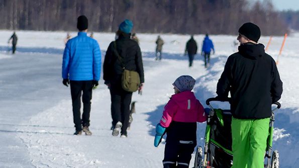 Nördfjärden och kringliggande ytor lockar folk under vinter- och sommartid. Foto: Anna Stamblewski