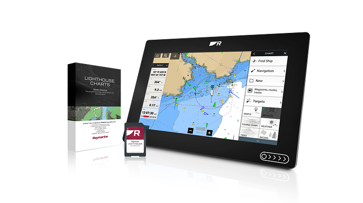 Raymarine LightHouse søkort fås nu fra den nye Chart Store og RayConnect Mobile App