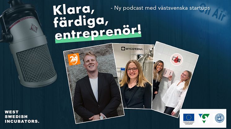 Klara färdiga podcast omslag MyNewsDesk