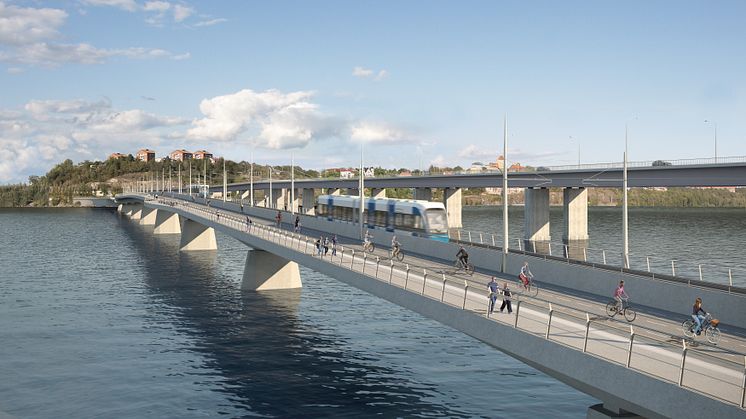 Inför bygget av Lilla Lidingöbron anlitades den engelska arkitektfirman ​Knight Architects som är specialiserad på design av broar, för att ta fram riktlinjer för bron. Bild: Knight Architects