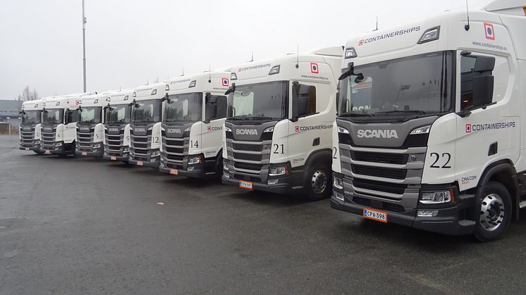 Containerships Land Oy:lle kahdeksan uutta Scaniaa