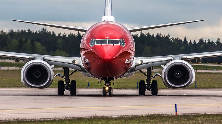 Norwegian med nytt passagerarrekord och hög kabinfaktor i juli månad