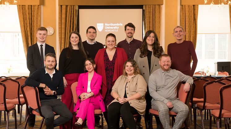 Back row l-r: Tom Spencer, Dr Kate Harland, David McNiven, Claire Steiner, Brad Armitage, Adela Rokytova, Paul Prigmore Front row l-r: Tom Lavender, Dominika Jasiak, Amy Hope, Ian Thomas