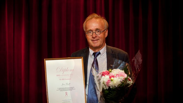 Professor Jan Frisell, Karolinska Institutet, mottagare av BROs utmärkelse 2011