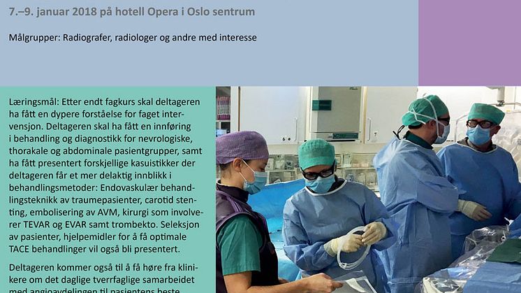 Angio og intervensjonskurs 