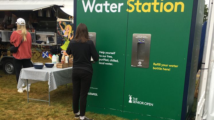 Bluewater is on hand at the Senior Open at Gleneagles, helping keep people properly hydrated (Photo Trevor James)