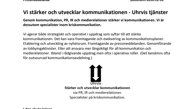 Stärk och utveckla kommunikationen genom Uhrvis